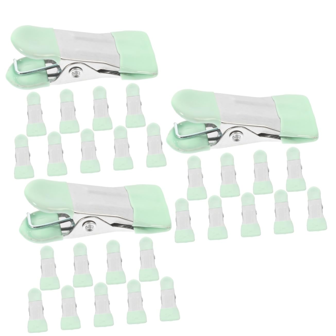 Alipis 3 Set Di Mollette in Metallo Antivento Per Appendere Pantaloni Gonne Trapunte Asciugamani in Acciaio Inox 10 Pezzi*3
