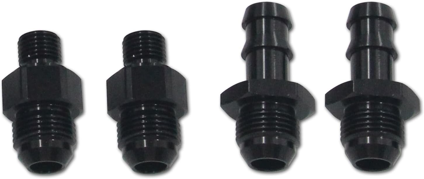 48RE Heavy Duty black Transmission Cooler Hoses Transmission Cooler Lines Kit Compatible with 2003-2007 Dodge Ram 2500 3500 For Cummins 5.9L