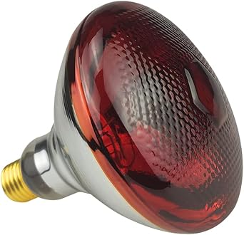 2 Pack 125W Red Heat Lamp Infrared Bulbs,PAR38 Flood Light Glass Lamp Bulb for Food Service, Brooder Bulb, Chicks, Pet, Bathroom, Light Therapy Use E26 Base.