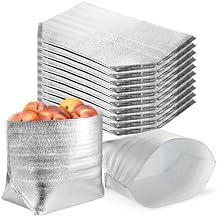 ZEAYEA 10 Pack Insulated Shipping Bags, 13.2" x 8.7" x 13.2" Thermal Box Liners for Frozen and Hot Food, Large Waterproof Reusable Insulation Bags for Shopping Bag Insulation Lining Camping Picnic