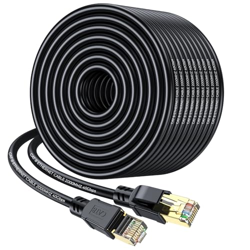 Câble RJ45 Cat 8 30m haut débit 40 Gbit/s pour des téléchargements instantanés