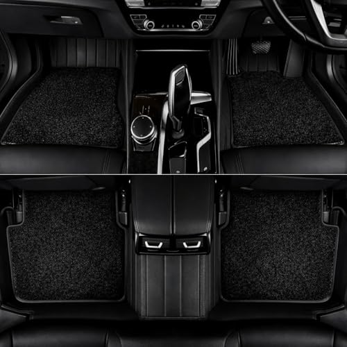 Image of MINANSH 9D Premium Leatherette Car Foot Mat for Mahindra XUV 3XO | Luxurious & Elegant Look | 100% Waterproof and Dust Proof | Custom Fitted 9D Car Floor Tray Mat - Full Black