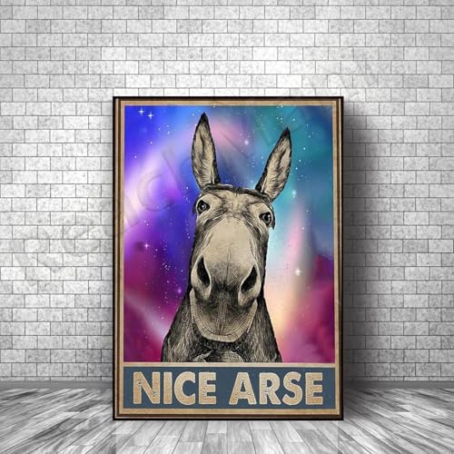Joli cul d'âne affiche pour amuser les invités dans les WC