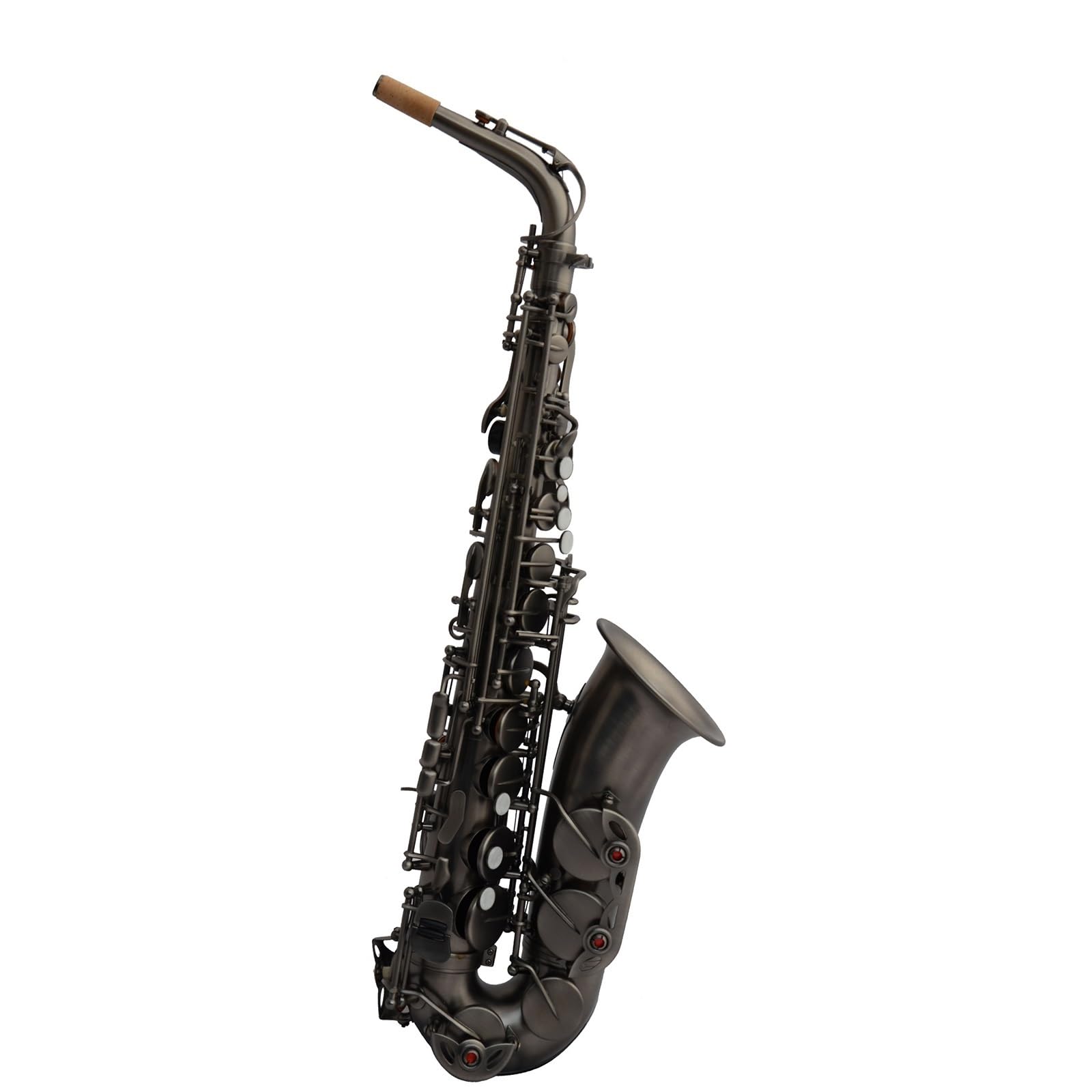 professionnel Saxophone Instrument De Musique Saxophone Professionnel Saxophone Alto Mib Laiton Argenté Antique