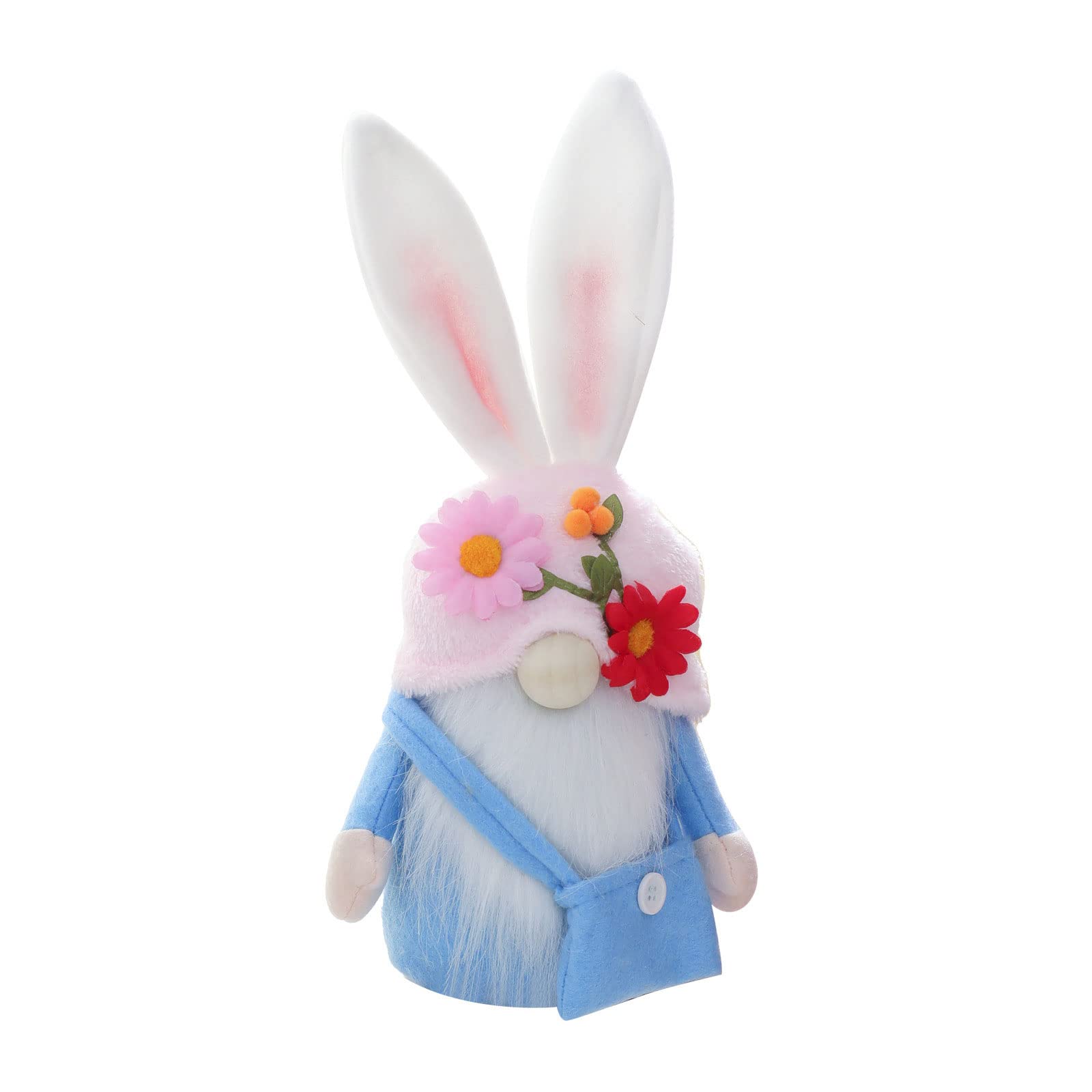 Hsioluted Cute Year Dwarf Flower Faceless Doll Ornament for Easter Festival Holiday Party Background