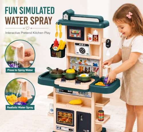 Image of Kids Kitchen Play Set with Lights & Sounds (43pcs Kitchen Set)