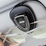 for Jeep Sunglasses Holder,Leather Glasses Holders for Jeep Wrangler Compass Cherokee Traitor Patrio