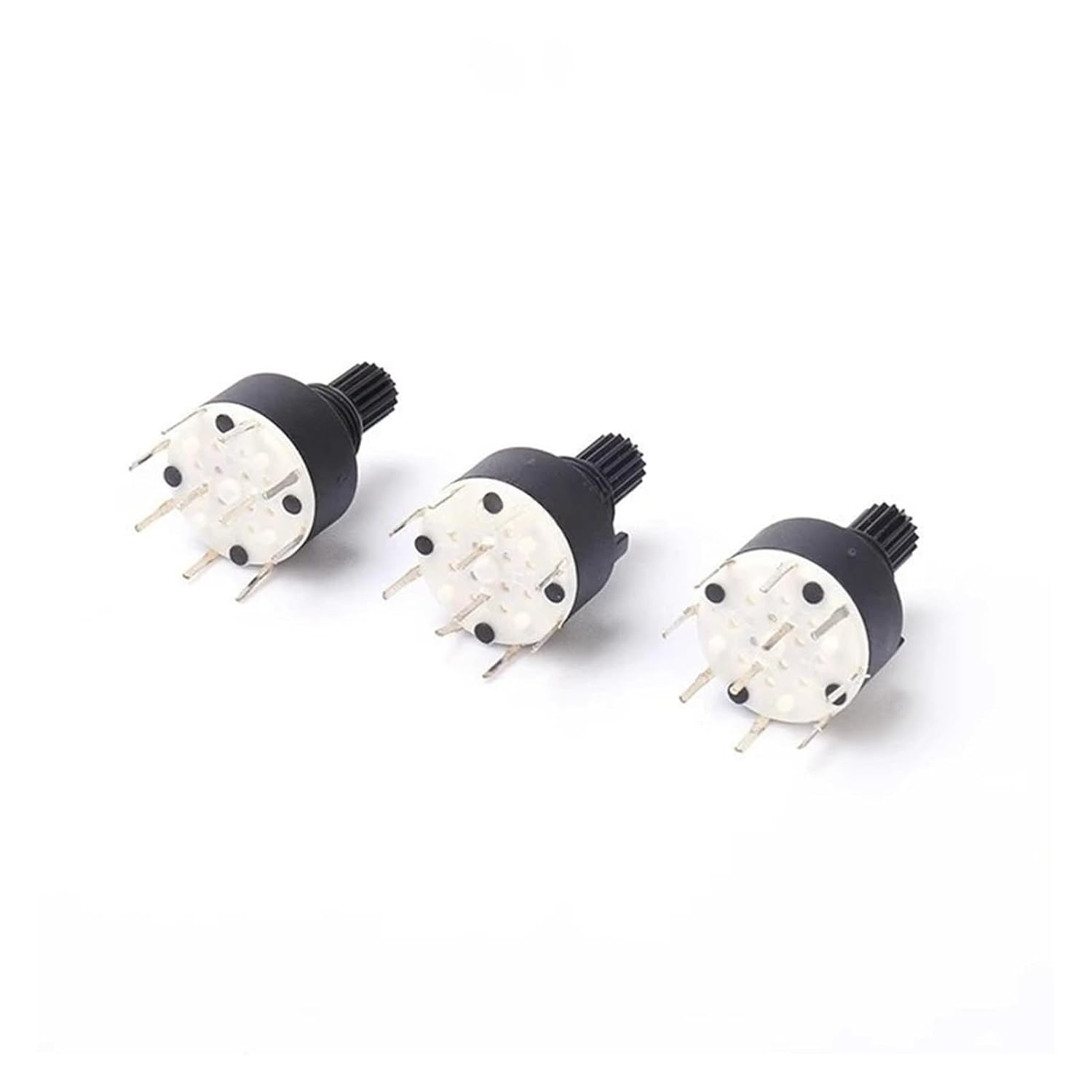 1/2 Pole 3/4 / 5/6 / 8 Position RS16 16mm Rotary Band Switch 16mm Shaft DC60V 0.3A 15mm Shaft Flower Axis Round Switch