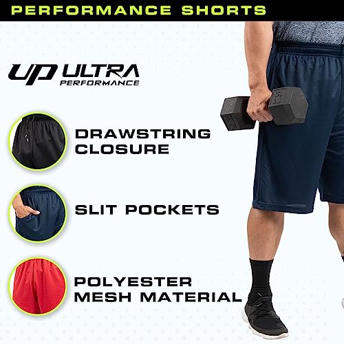 Ultra Performance 5 Pack Mens Shorts, Athletic Gym Shorts Workout Basketball Shorts For Men, Large #TOP4