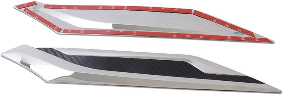 Kadore for Toyota RAV4 2019 2020 2021 2022 Chrome Carbon Fiber Pattern Front Center Grills Cover Trim (not for RAV4 Adventure) 2-pc