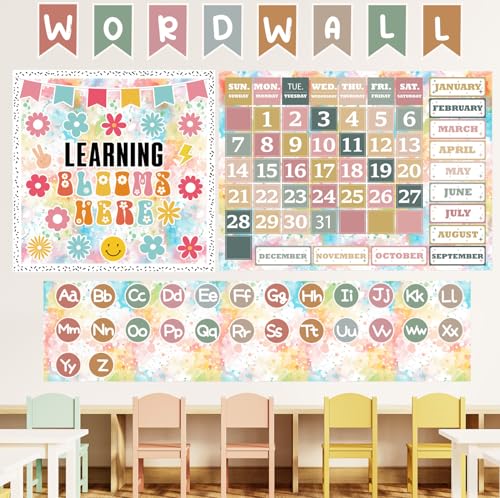 Inkspire Tie-Dye Bulletin Board Paper Roll,14.8FTx47IN Large Reusable Waterproof Erasable Classroom Wall Background Backdrop Paper, Fade-Resistant Fabric Wrapping School Decors Teacher Supplies - Image 4