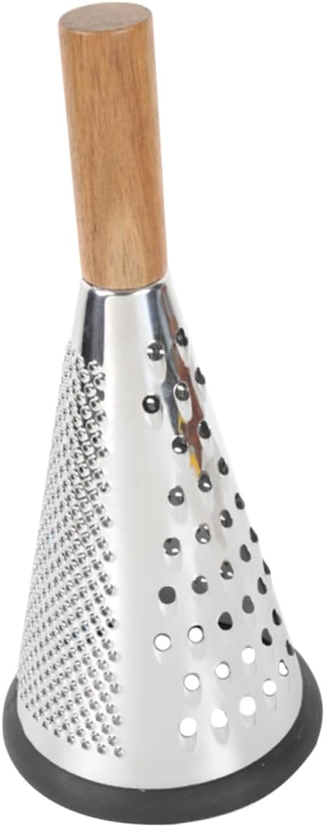Amosfun Stainless Steel Cone Grater Versatile Cheese Grating Tool with Handle for Grating Cheese More Essential Kitchen Accessory for Home Restaurants