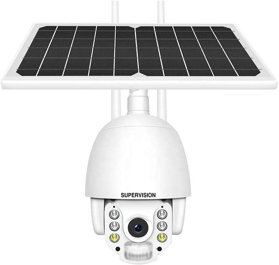 Supervision New 4G (Sim Card) Solar PTZ Camera Full Metal Body. 5MP High Resolution And Wide Angle Camera. Day And Night Vision Very Clear. Best Choice For Remote Areas.