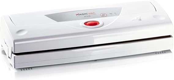 Magic Vac, Alice, Macchina Sottovuoto Alimenti Multifunzione, Ideale per Sacchetti Sottovuoto e Contenitori, con Doppio Filtro e Kit Sottovuoto Alimenti, Tecnologia Brevettata, Made in Italy, Bianca