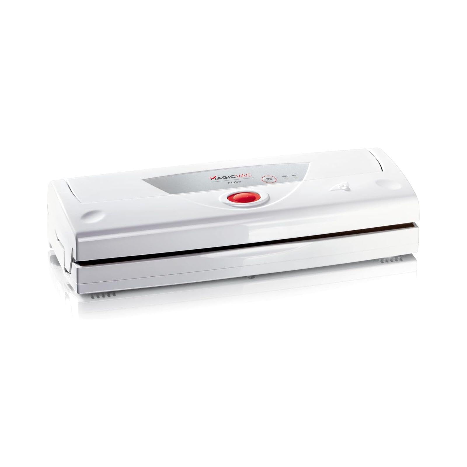 Magic Vac, Alice, Macchina Sottovuoto Alimenti Multifunzione, Ideale per Sacchetti Sottovuoto e Contenitori, con Doppio Filtro e Kit Sottovuoto Alimenti, Tecnologia Brevettata, Made in Italy, Bianca