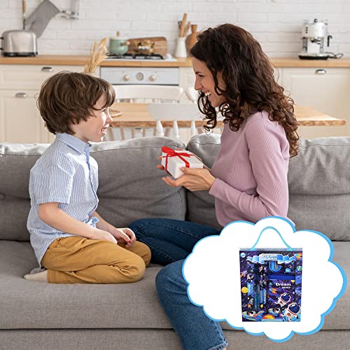 Vicloon Astronaut Schreibwaren Set, Schreibwaren Geschenkset für Mädchen, Radiergummi, Anspitzer, Brieftasche, Lineal, Bleistift, Kinder Mitgebsel, Geschenk Set für Mädchen und Junge(Astronaut)