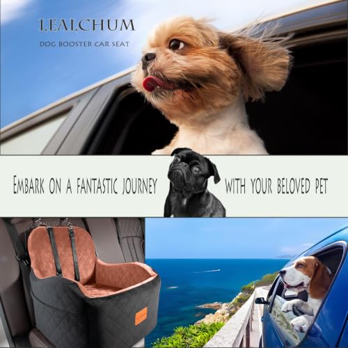 Lealchum Dog Booster Car Seat with 3 Straps