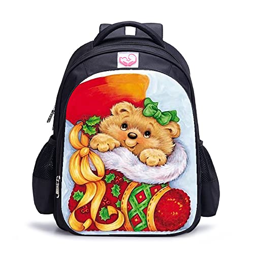 Sac à dos de sport Chat de Noël confortable et spacieux 41cm