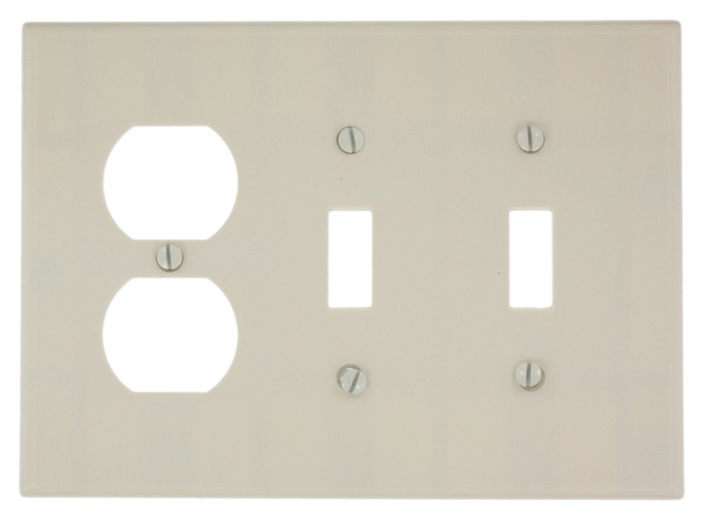 Plaque murale triple Leviton 80521-T finition amande claire et design mi-taille durable