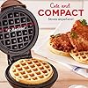 Dash Mini Waffle Maker- Electric Waffle Maker for Fun Breakfasts - Dual Nonstick Cooking Surface - Enjoy Fun, Family-Friendly Treats - Orange Leopard