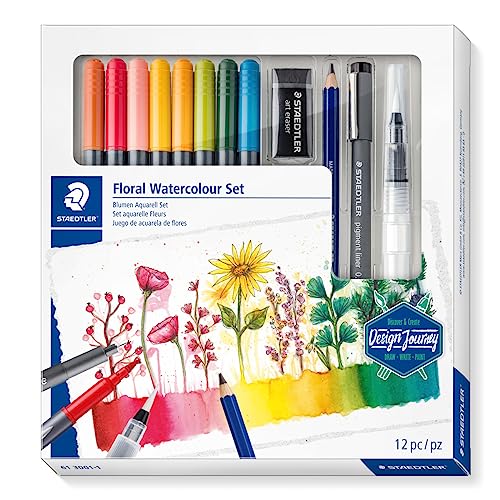 STAEDTLER 61 3001-1 Design Journey - Juego de Acuarela de Flores