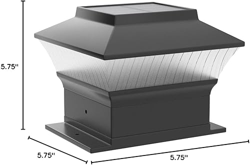 Miniatura 10 de Luces solares para punta de poste, 4x4 4x6 Luz para poste de valla alimentada por energía solar, Luz para poste de cubierta de 25 lúmenes al aire