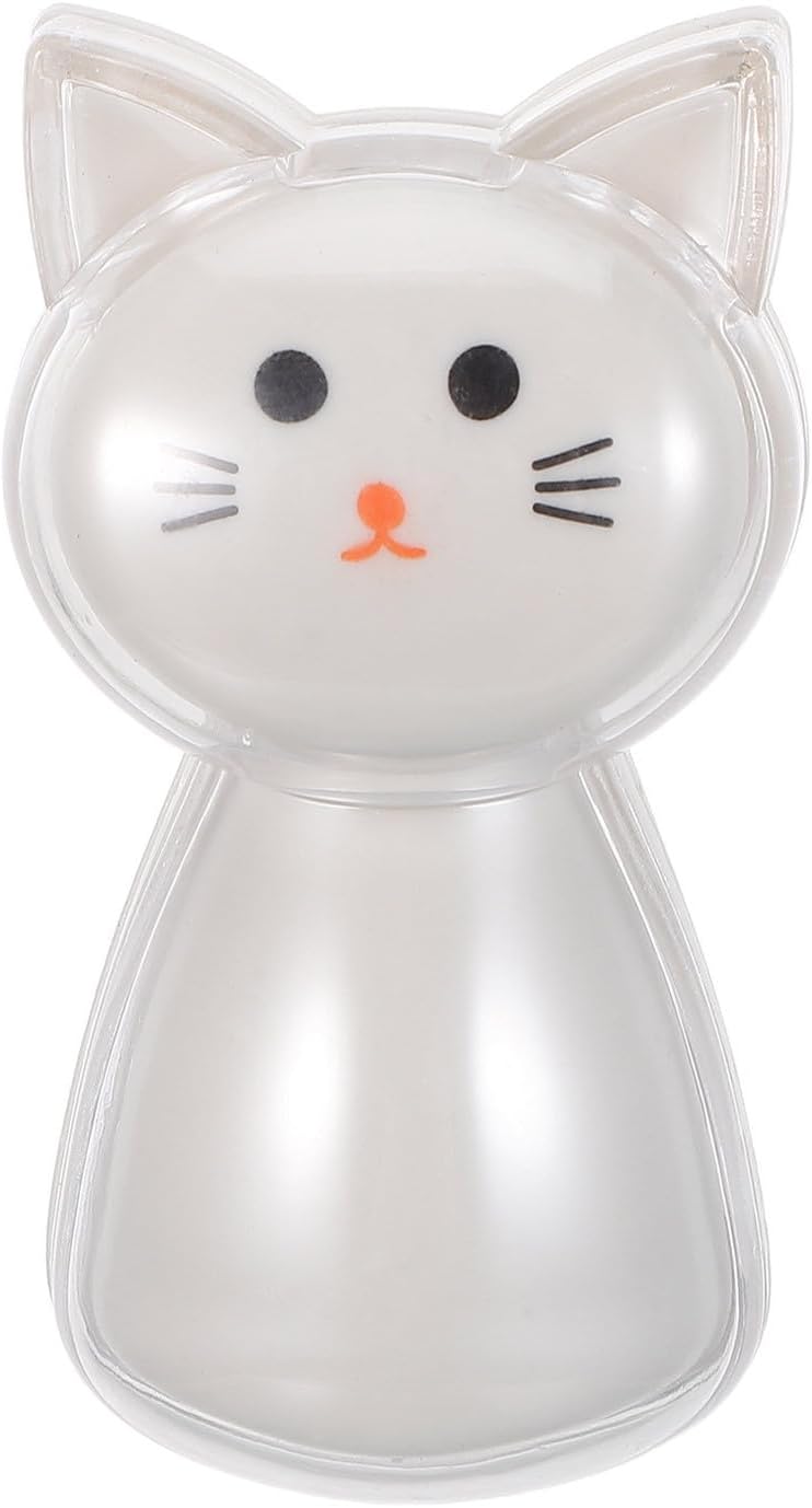 KALLORY 2pcs Cute Cat Shaped Clip White Plastic Bag Clip for Sealing Bags and Tabletop Convenience Multi-Purpose for Kitchen and Student Desk Organization