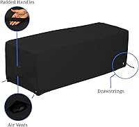 Vista 4 de Covers & All Cubierta rectangular para hoguera, hecha de tela de poliéster de 18 onzas con propiedades impermeables y resistentes a los rayos UV