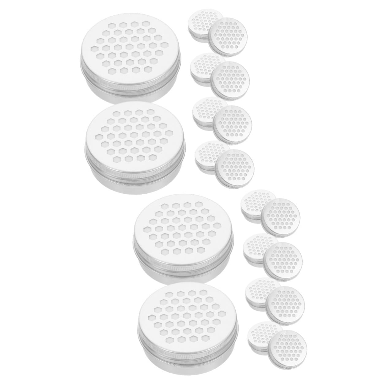Sosoport 20pezzi Diffusore Aromatico Alluminio con Coperchio Vite per Decorazione Auto e Diffusore Multifunzionale per Oli Essenziali e Neutralizzatore di Odori Design Compatto e Sicuro