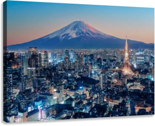 Canvas Wall Art for Living Room Bedroom Kitchen Bathroom Office Tokyo city Japan Framed Prints Pictures Wall Decor Posters Painting Artwork 30x20
