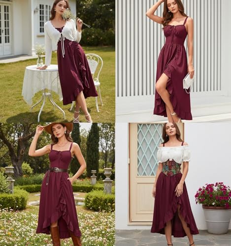 Robe d'été Renaissance sans manches anti-chaleur avec poches intégrées - 6
