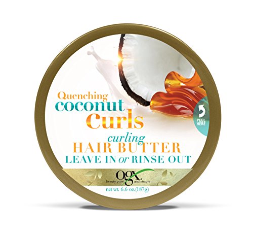 OGX Quenching Plus Coconut Curling Hair Butter, 6.6 Ounce (Pack of 6)