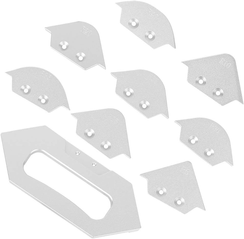 Router Templates for Woodworking, Router Guide Router Table Corner Radius Jig Set Router Letter Template Set Woodworking Trimming Chamfer Profile Template for Woodworking