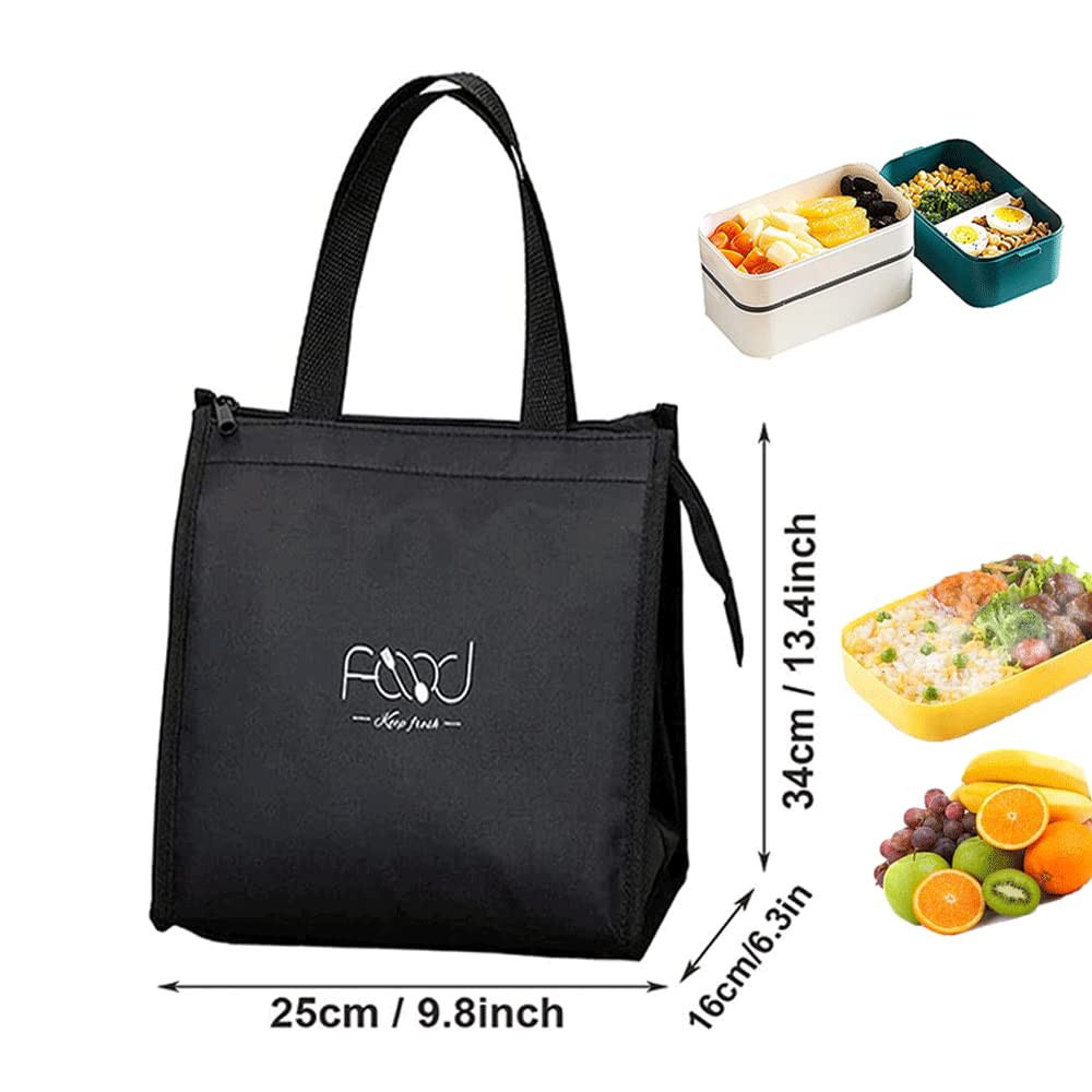 Borsa Termica Pranzo Riutilizzabile - Sacco Pranzo Pieghevole 3 Strati Per Lavoro, Scuola E Picnic - Foto 12