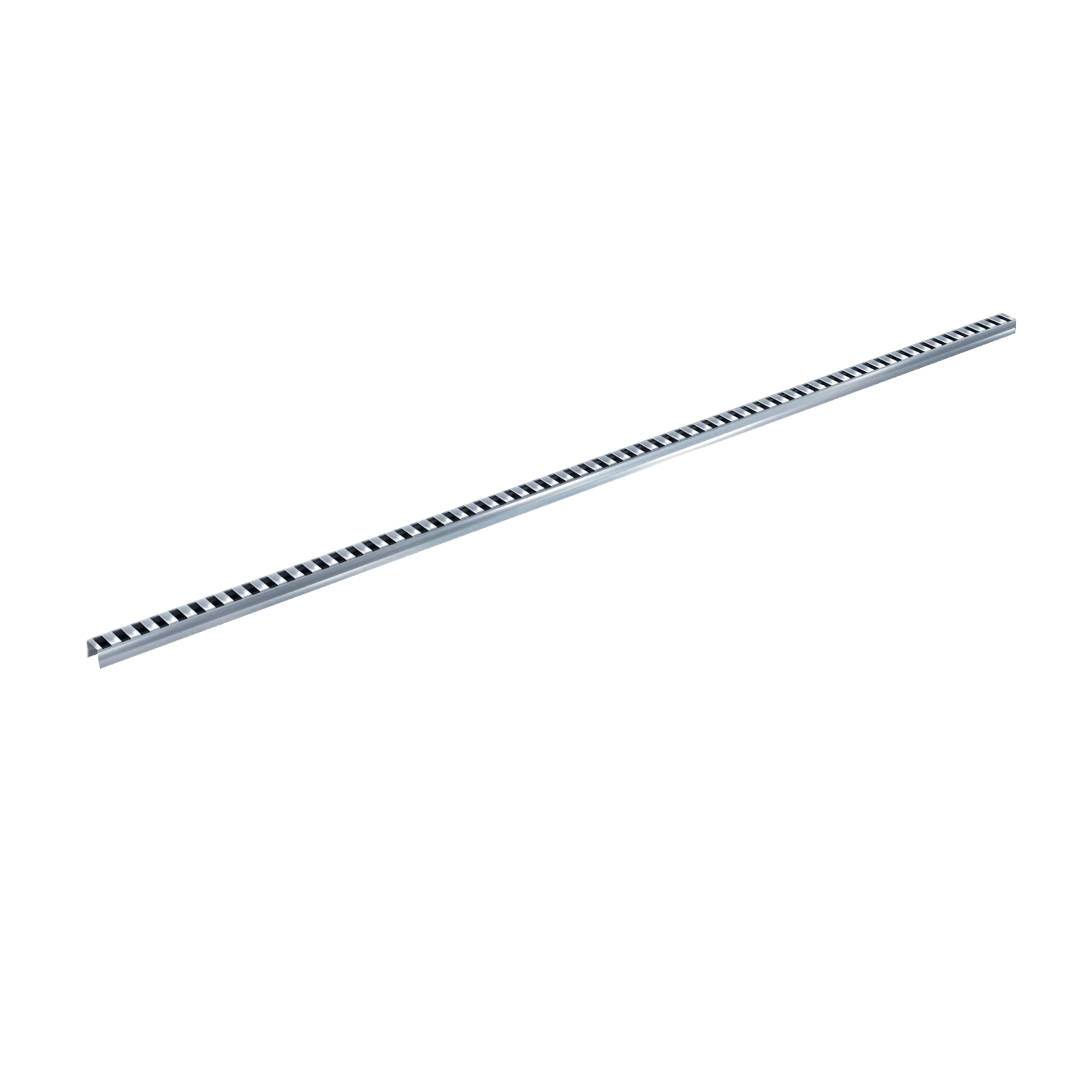 MEA Profil Couvrant E-Blade L en INOX pour Caniveaux MEAPARK à Grille à Fente en PP Recyclé – Design Dynamique avec Ouvertures en Damier – Finition Moderne