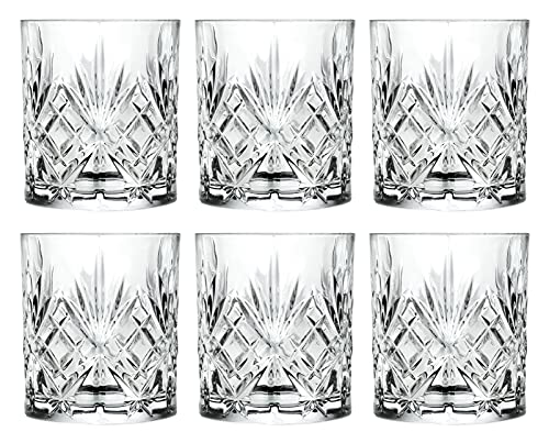 Barski Tumbler Glass - Double Old Fashioned - Set Of 6 - Glasses - Designed Dof Crystal Glass Tumblers - For Whiskey - Bourbon - Water - Beverage - Drinking Glasses - 10.5 Oz. - Made In Europe #TOP9