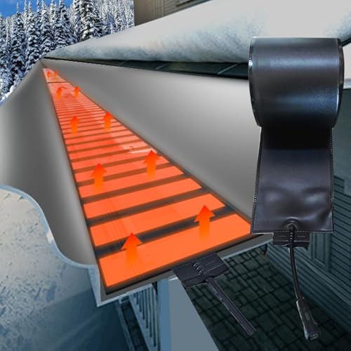 TYH Tapete Calefactable para Derretir Nieve, Tapete Antideslizante De PVC para Derretir Nieve Y Hielo, Tapetes Calefactables para Exteriores, Soporta Curvaturas, Cinta Calefactora para Techos