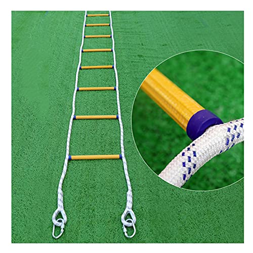 AiQima Échelle de Sécurité, Échelle de Corde, Échelle de Corde de Sécurité, Échelles d'urgence, Échelle de Secours, Échelle de Corde de Sécurité Ignifuge/A/6M/19.68Ft