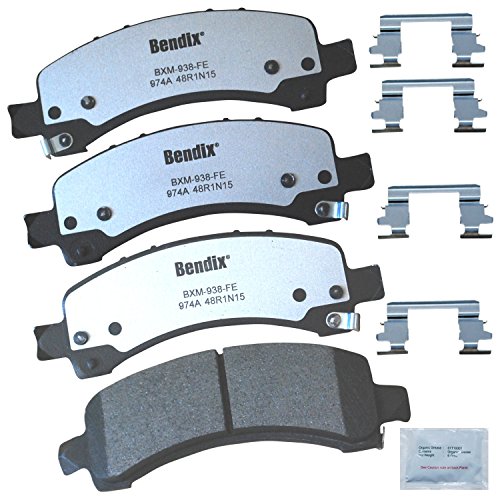 Image of Bendix Fleet Metlok MKD974AFM Semi-Metallic Rear Brake Pads for Select Models Cadillac Escalade,Chevrolet Avalanche 1500,Express Silverado Sonora,Suburban Tahoe,GMC Savana Sierra Yukon,Yukon XL 1500