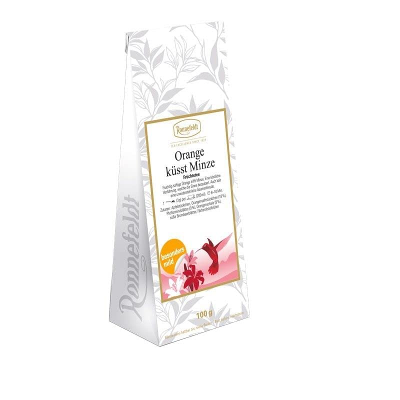 Ronnefeldt - Orange küsst Minze - Früchtetee - 100g, Menge:6 Stück