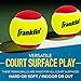 Franklin Sports Starter + Beginner Pressureless Tennis Balls - Great for Training + Practice - Low Bounce Tennis Balls for All Court Surfaces - Red - 3 Pack