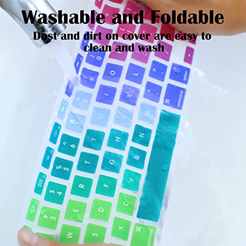 Proelife Silicone Full Size Ultra Thin Keyboard Cover Skin For Apple Imac Keyboard With Numeric Keypad Wired Usb Mb110Ll/B--A1243 (Rainbow) #TOP5