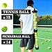 OLISDCCMY Pickleball Ball Retriever-Tennis Ball Retriever -Holds 15 Tennis Balls or 14 Pickleball | Detachable 2-Part Hopper Design (Clear)——No Balls Included.