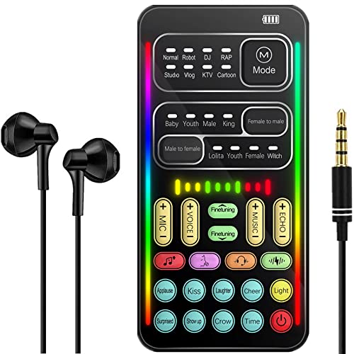Voice Changer, Handheld Microphone Voice Changer with Sound Multifunctional Effects Machine for...
