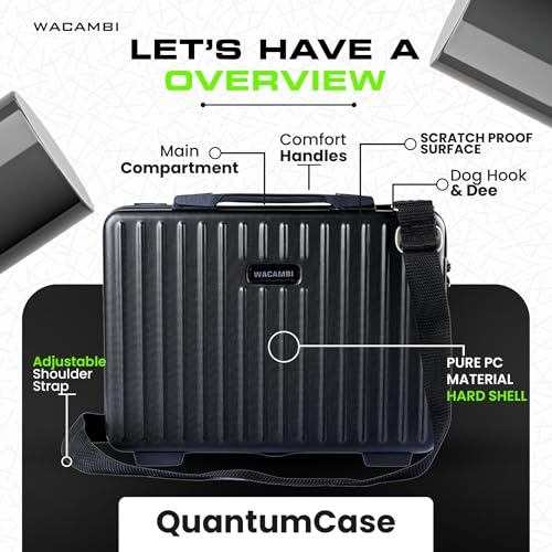 Image of hard shell unbreakable polycarbonate briefcase for office 16 inch laptop bag for men & women office use |with padded compartment waterproof bag for files & documents storage