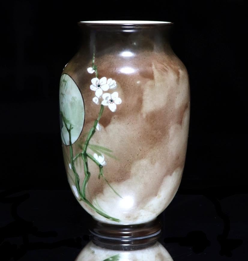 オールド・バカラ レア型 オパーリンクリスタル製 日本趣味 花鳥図飾壷