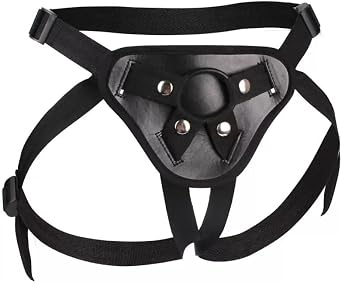 Adjustable Belt Female female Strapless Panties Underwear for Men Women Couples role play Triangular underwear BlackLarge-1