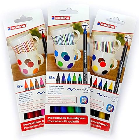 Edding 4200 3 x 6 Porcelain Markers 1-4 mm Assorted Colours Cover