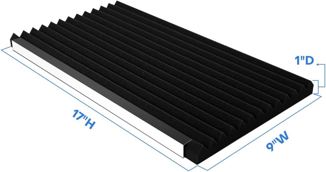 2 Pack Window Air Conditioner Side Panels, Ac Window Seal Kit Window Well Ac Covers for Outside Unit, Window Insulation for Summer Heat and Winter, 17in High X 9in Wide X 1in Thick, Black