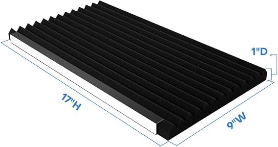 2 Pack Window Air Conditioner Side Panels, Ac Window Seal Kit Window Well Ac Covers for Outside Unit, Window Insulation for Summer Heat and Winter, 17in High X 9in Wide X 1in Thick, Black